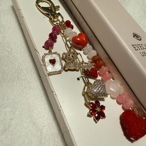 Eye Candy Los Angeles Heart Flower Bear Purse Charm NWT
